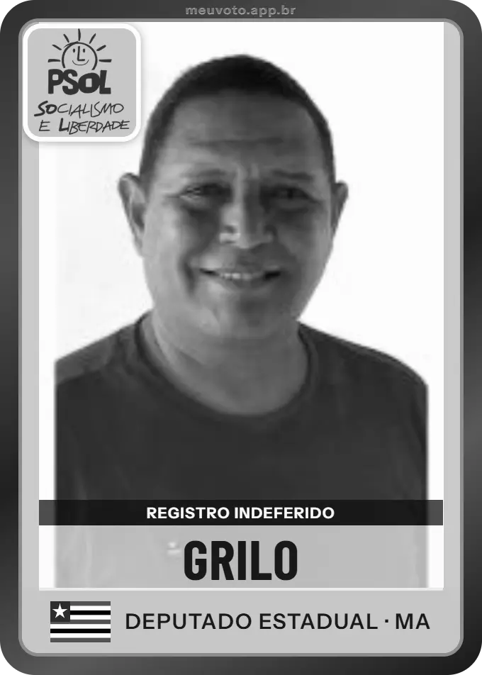 Carta de Grilo, PSOL. Teve o registro indeferido pelo TSE e não vai à urna.