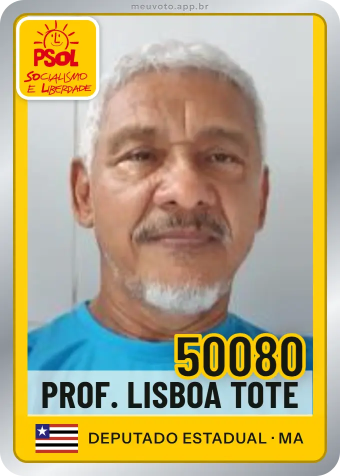 Carta de Prof. Lisboa Tote, número 50080, PSOL
