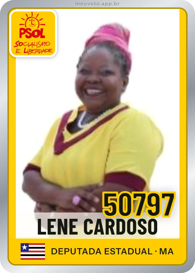 Carta de Lene Cardoso, número 50797, PSOL