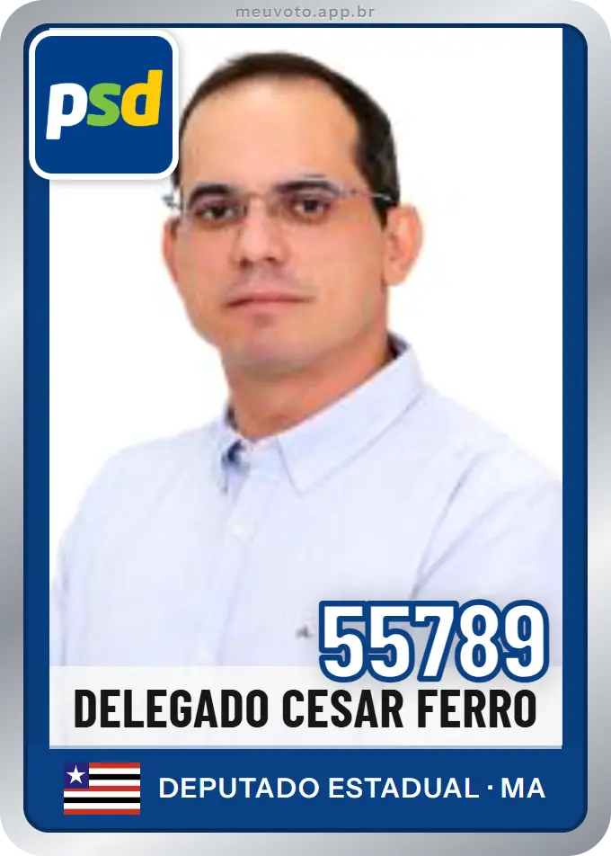 Carta de Delegado Cesar Ferro, número 55789, PSD