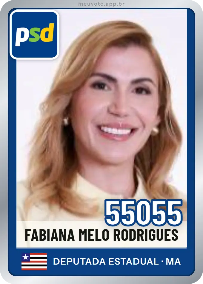 Carta de Fabiana Melo Rodrigues, número 55055, PSD
