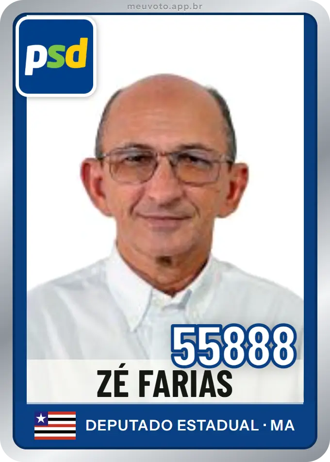 Carta de Zé Farias, número 55888, PSD