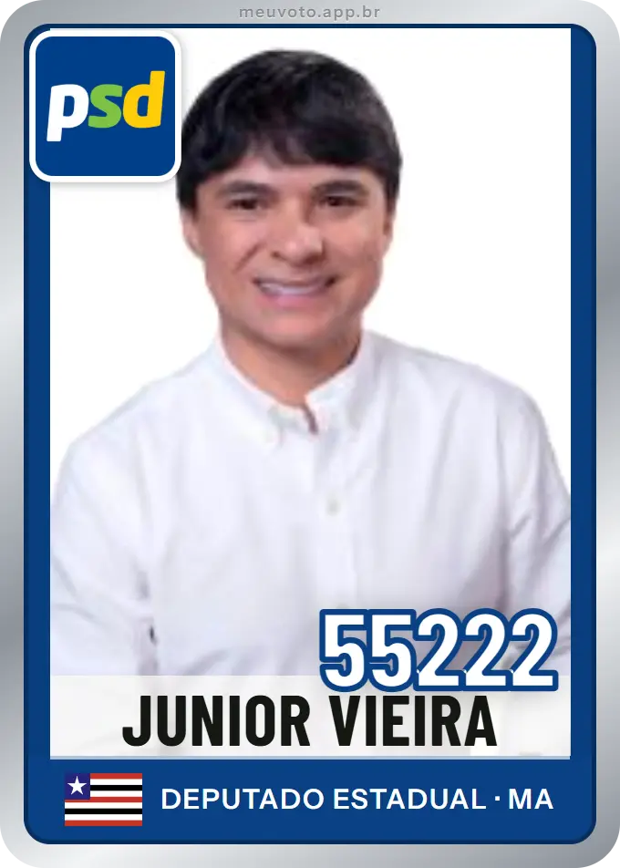 Carta de Junior Vieira, número 55222, PSD