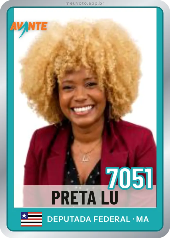 Carta de Preta Lu, número 7051, Avante