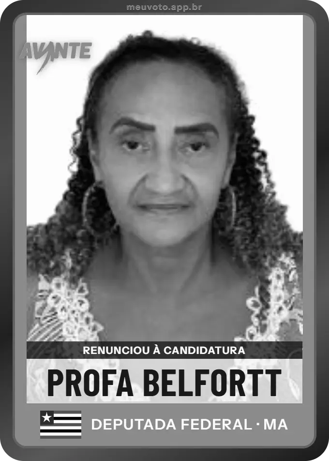 Carta de Profa Belfortt, Avante. Renunciou à candidatura e não vai à urna.