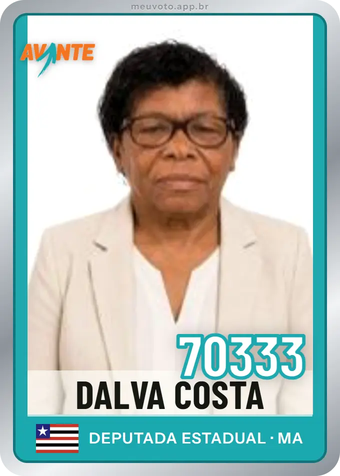 Carta de Dalva Costa, número 70333, Avante