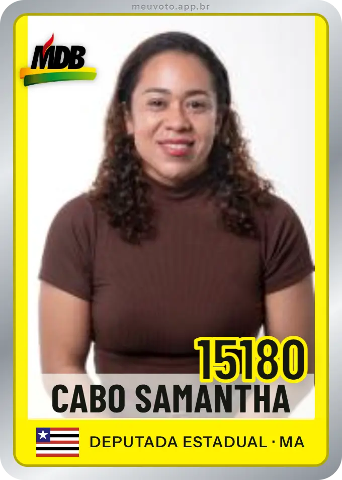 Carta de Cabo Samantha, número 15180, MDB