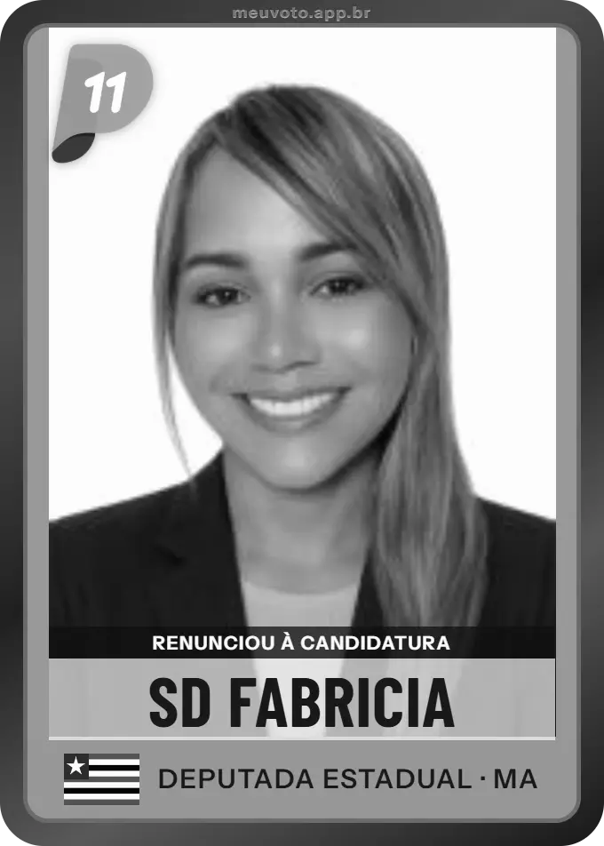 Carta de Sd Fabricia, PP. Renunciou à candidatura e não vai à urna.