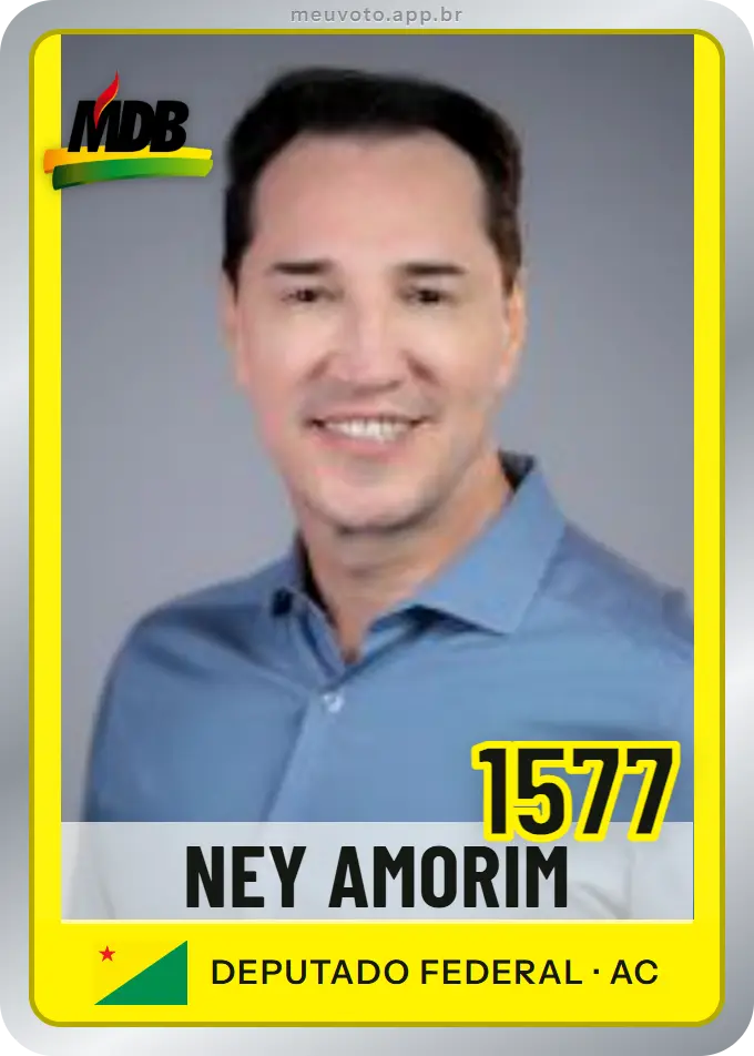 Carta de Ney Amorim, número 1577, MDB