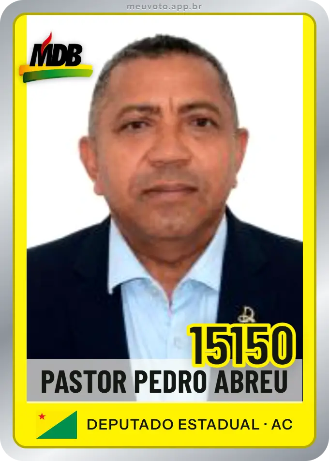 Carta de Pastor Pedro Abreu, número 15150, MDB