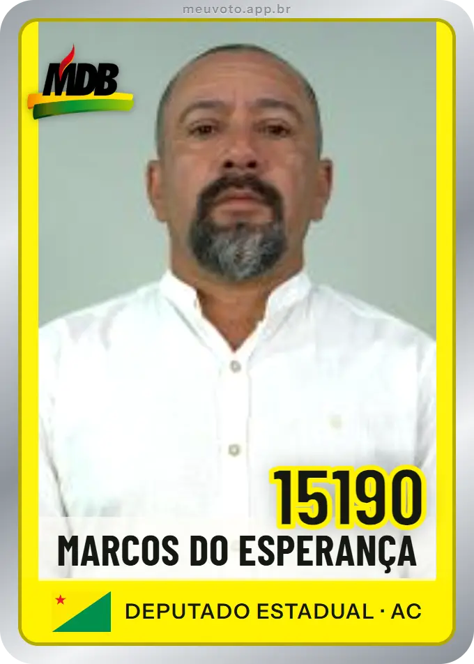 Carta de Marcos do Esperança, número 15190, MDB