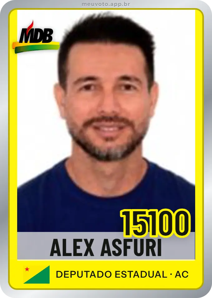 Carta de Alex Asfuri, número 15100, MDB