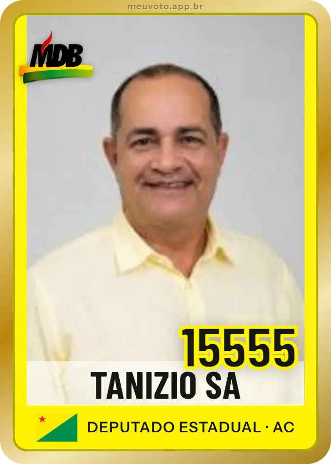 Carta de Tanizio Sá, número 15555, MDB