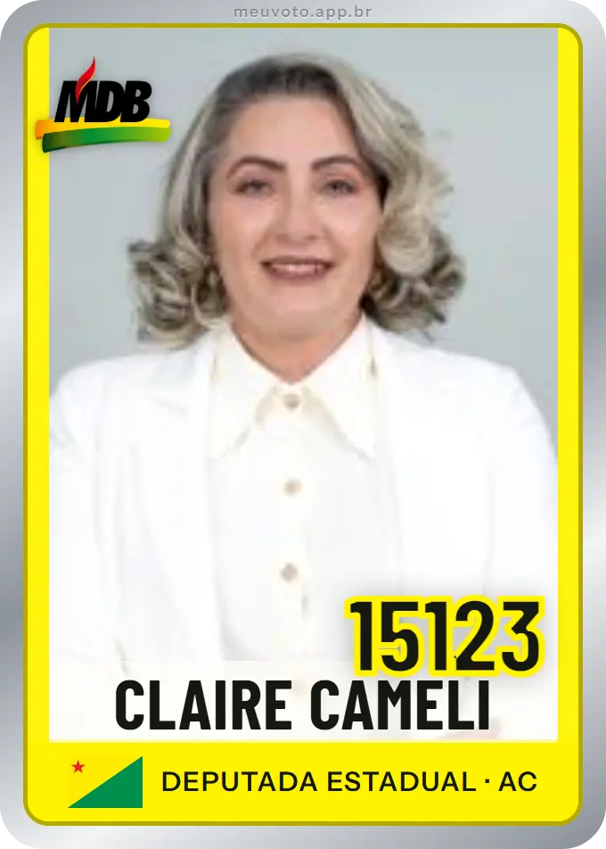 Carta de Claire Cameli, número 15123, MDB