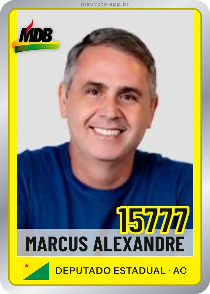 Carta de Marcus Alexandre, número 15777, MDB