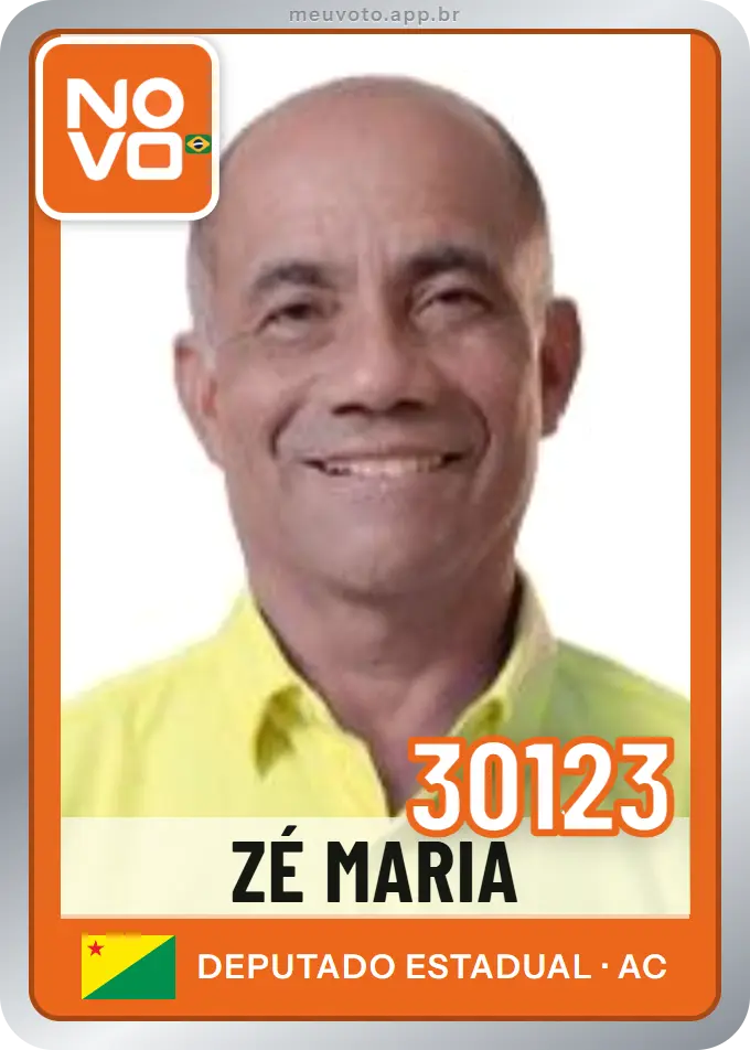Carta de Zé Maria, número 30123, Novo