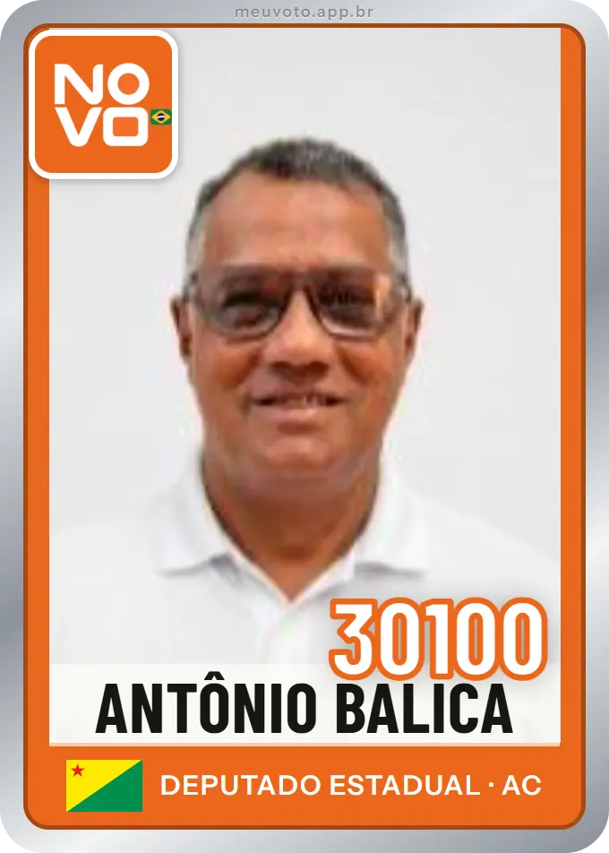 Carta de Antônio Balica, número 30100, Novo