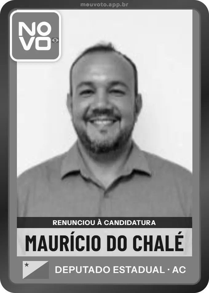 Carta de Maurício do Chalé, Novo. Renunciou à candidatura e não vai à urna.