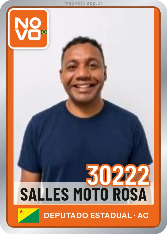 Carta de Salles Moto Rosa, número 30222, Novo