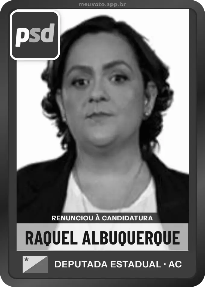 Carta de Raquel Albuquerque, PSD. Renunciou à candidatura e não vai à urna.