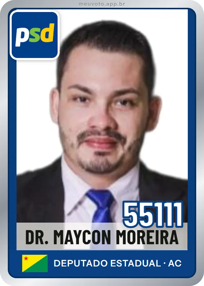 Carta de Dr. Maycon Moreira, número 55111, PSD