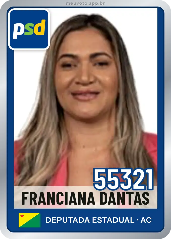 Carta de Franciana Dantas, número 55321, PSD
