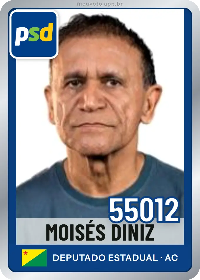 Carta de Moisés Diniz, número 55012, PSD
