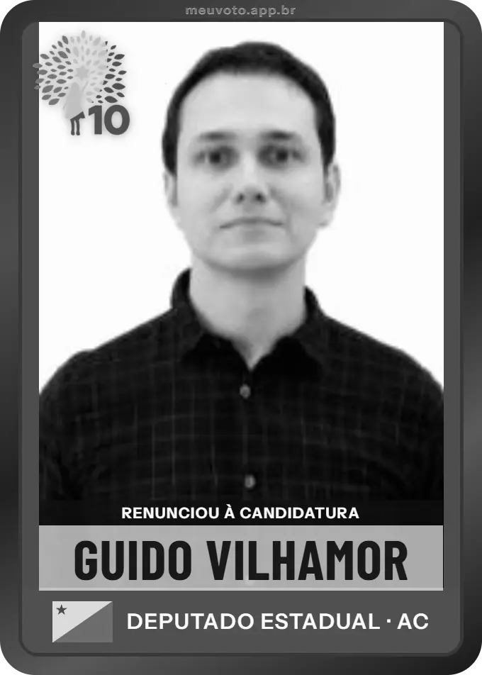 Carta de Guido Vilhamor, Republicanos. Renunciou à candidatura e não vai à urna.