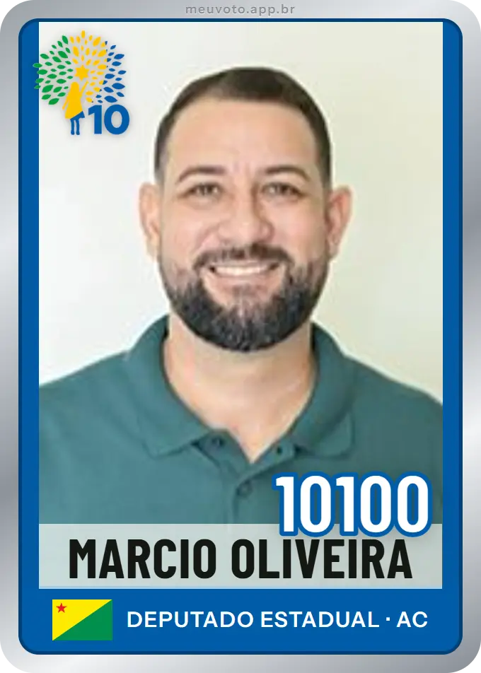 Carta de Marcio Oliveira, número 10100, Republicanos