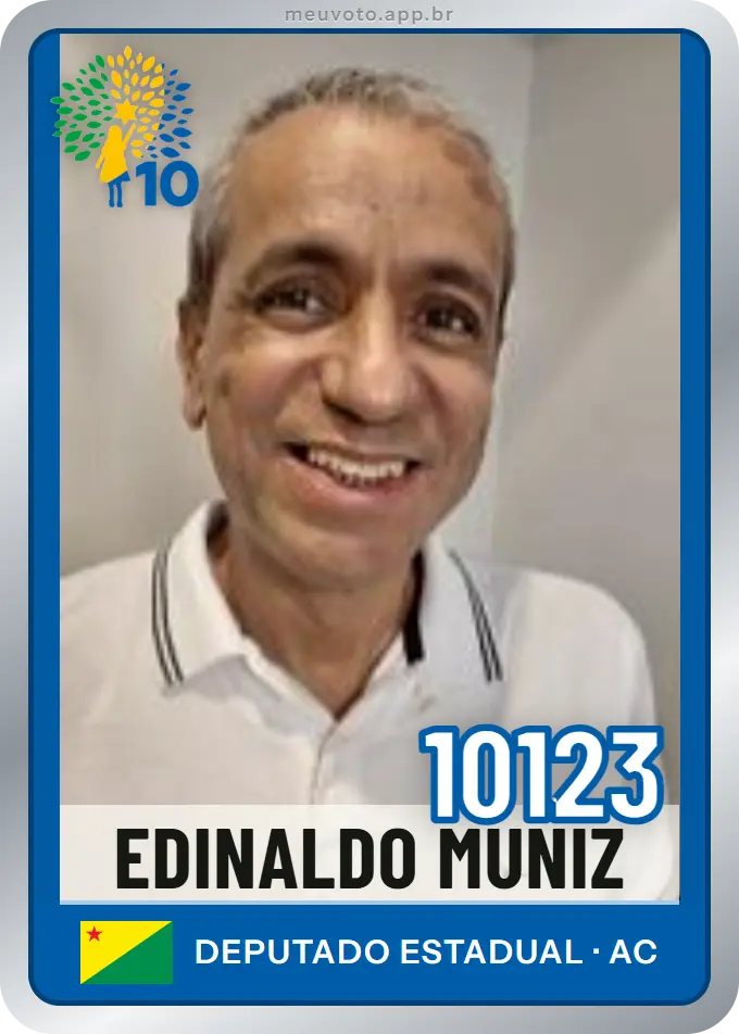 Carta de Edinaldo Muniz, número 10123, Republicanos