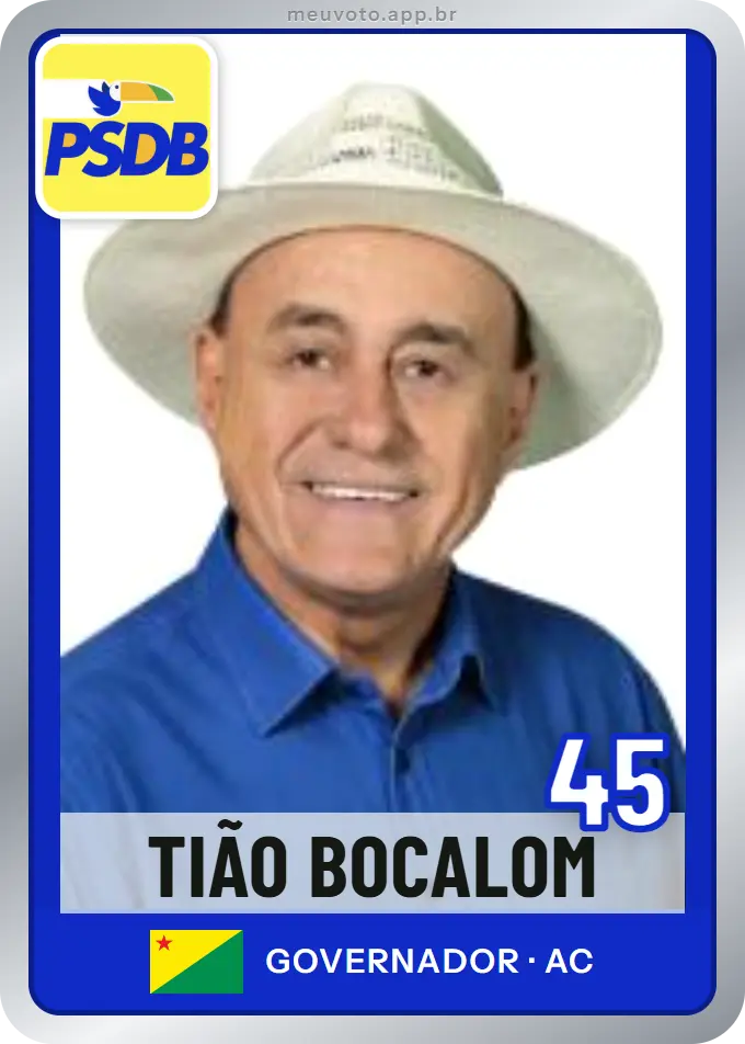 Carta de Tião Bocalom, número 45, PSDB