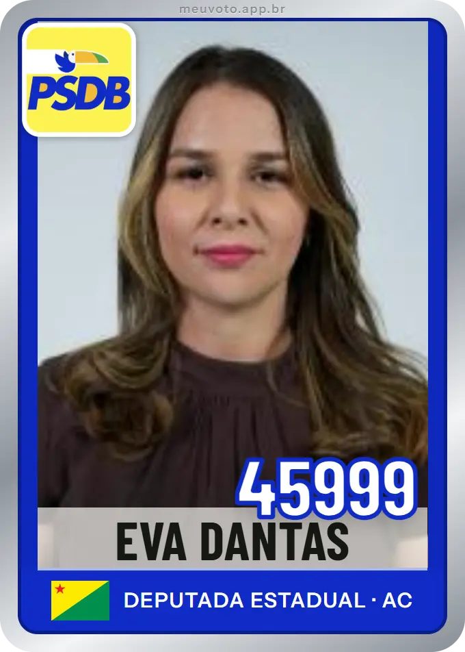 Carta de Eva Dantas, número 45999, PSDB