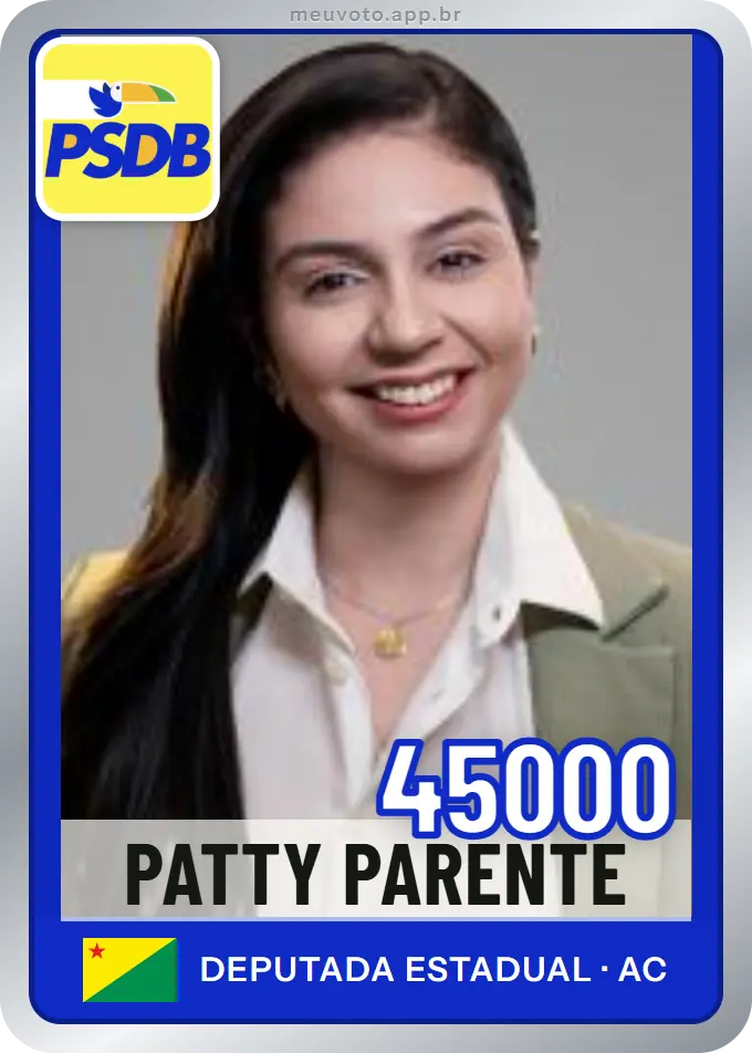 Carta de Patty Parente, número 45000, PSDB