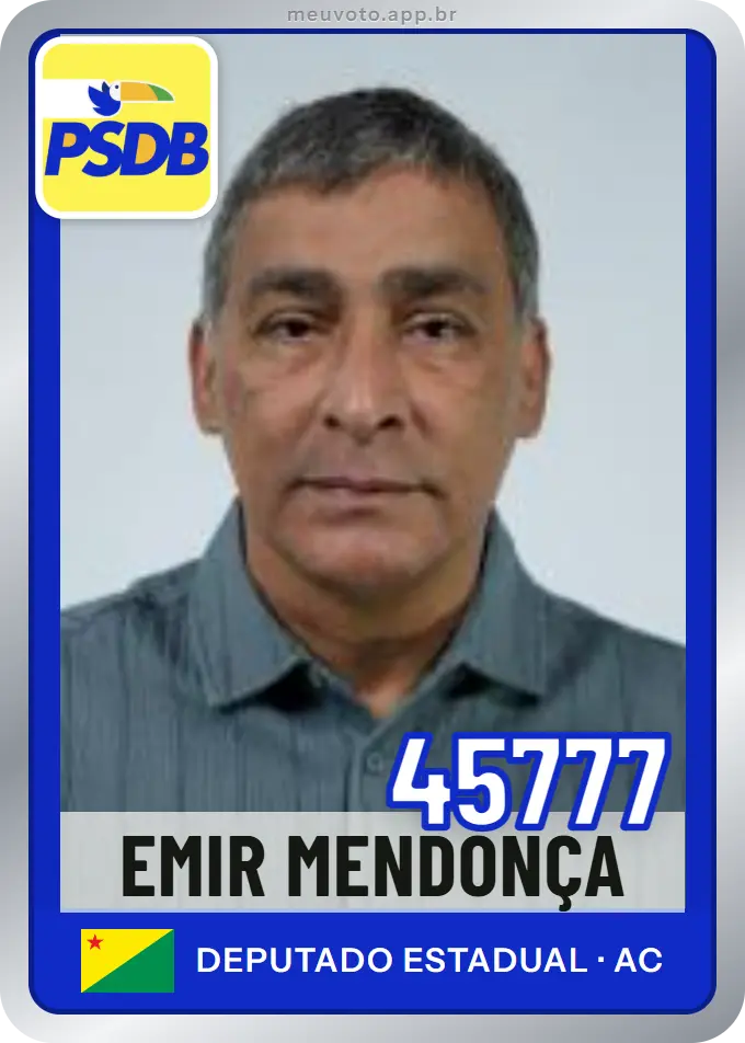 Carta de Emir Mendonça, número 45777, PSDB