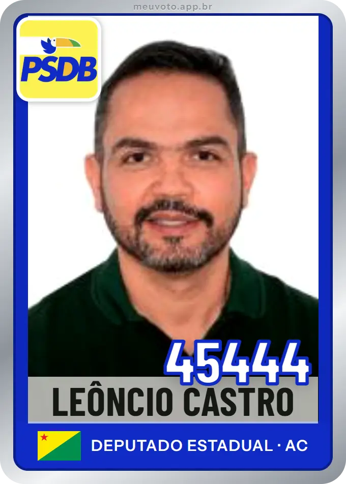 Carta de Leôncio Castro, número 45444, PSDB