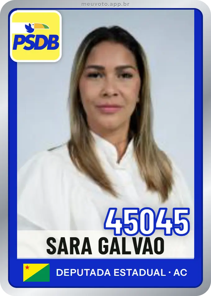 Carta de Sara Galvão, número 45045, PSDB