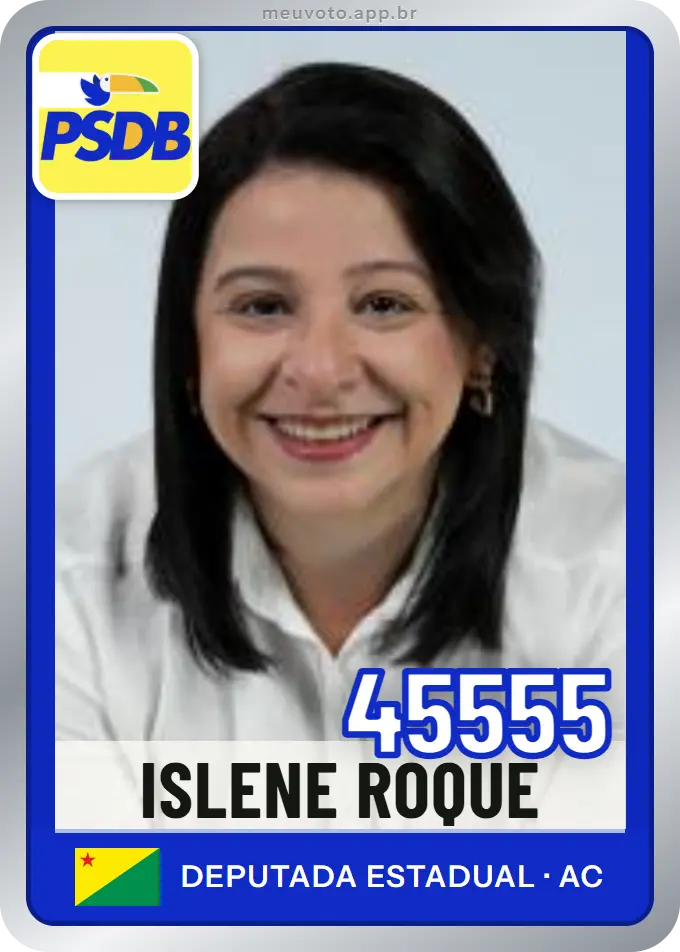 Carta de Islene Roque, número 45555, PSDB