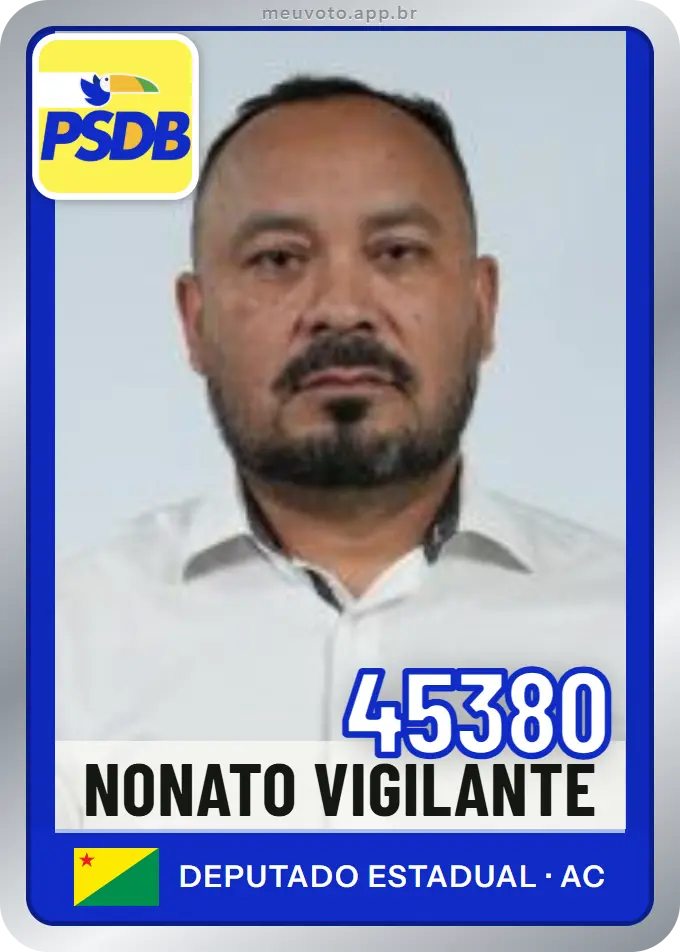 Carta de Nonato Vigilante, número 45380, PSDB