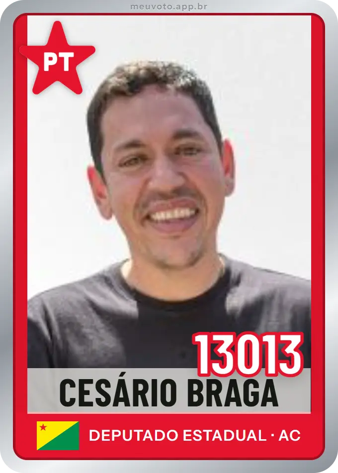 Carta de Cesário Braga, número 13013, PT
