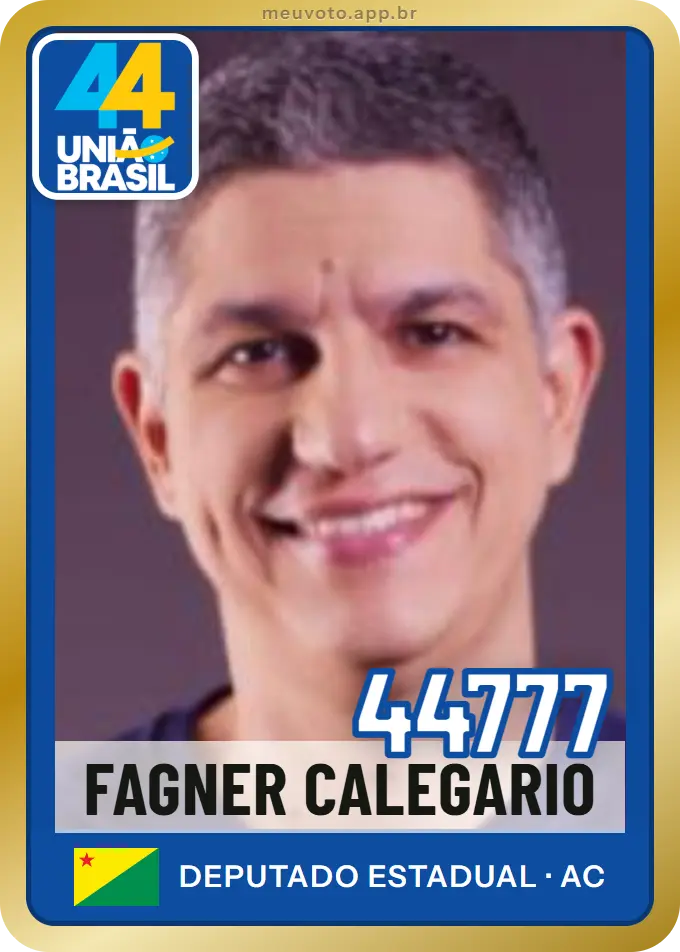 Carta de Fagner Calegario, número 44777, União