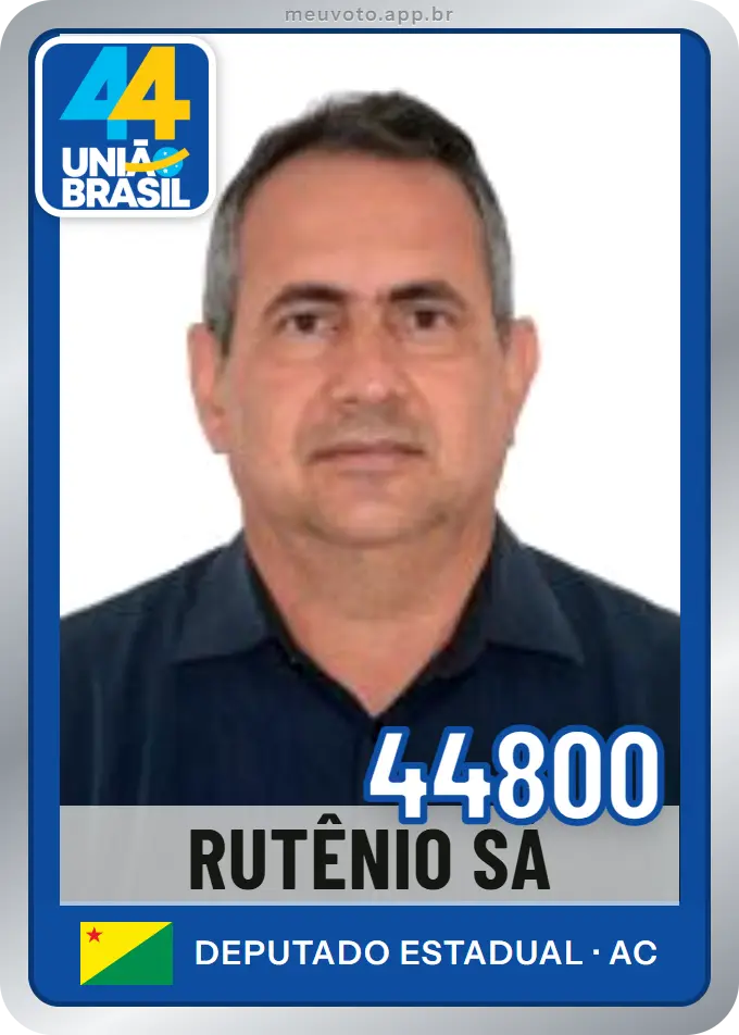 Carta de Rutênio Sá, número 44800, União