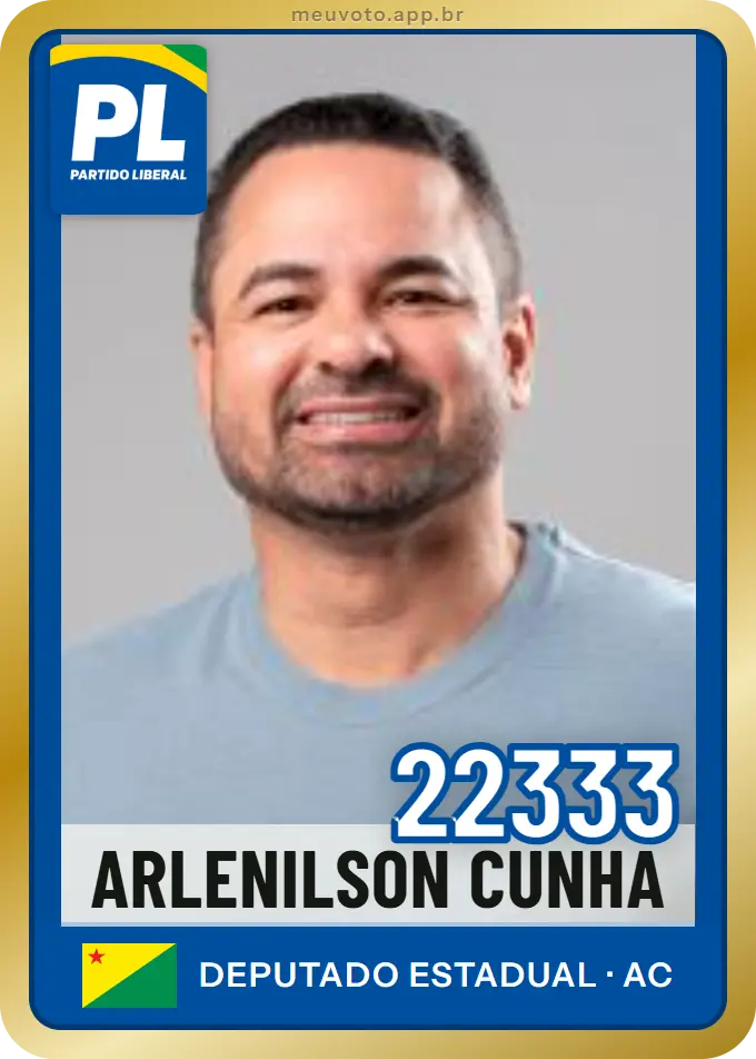 Carta de Arlenilson Cunha, número 22333, PL