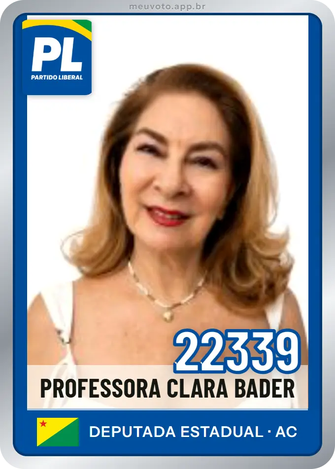 Carta de Professora Clara Bader, número 22339, PL