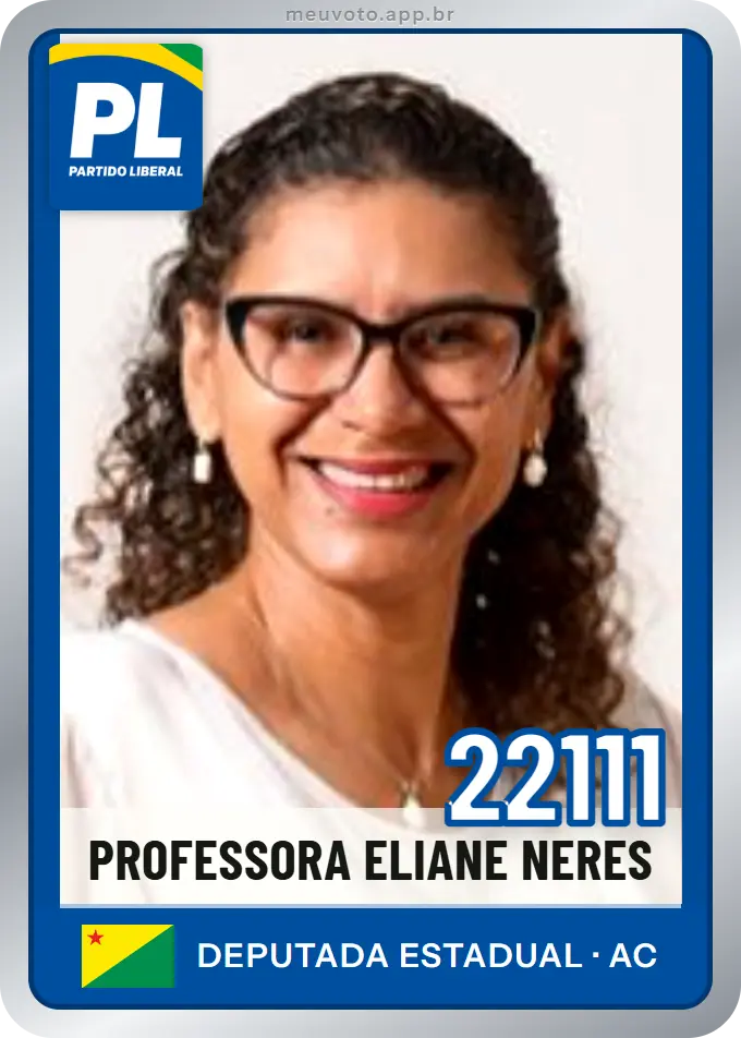 Carta de Professora Eliane Neres, número 22111, PL