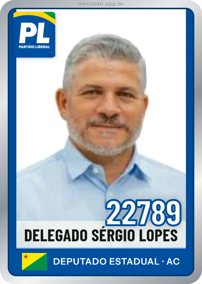 Carta de Delegado Sérgio Lopes, número 22789, PL