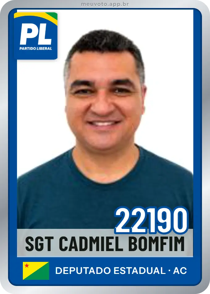 Carta de Sgt Cadmiel Bomfim, número 22190, PL