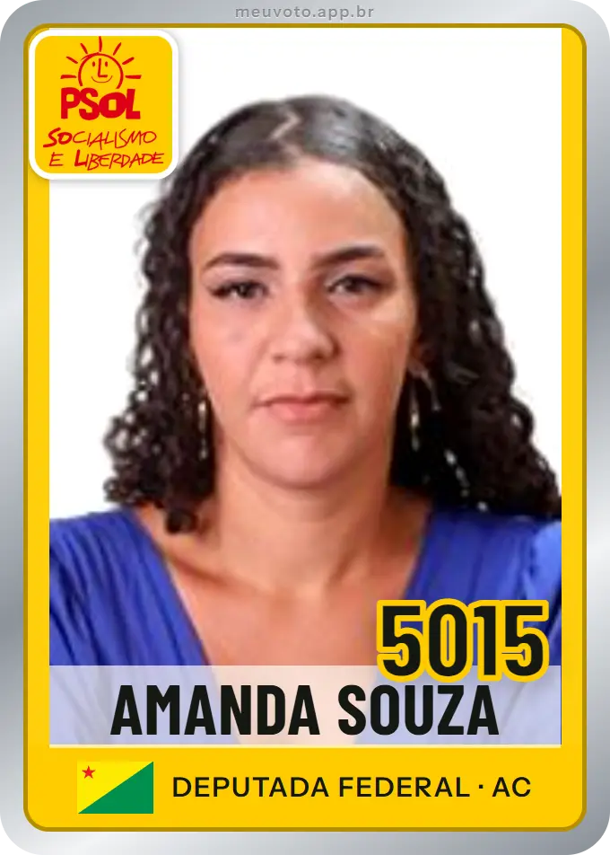 Carta de Amanda Souza, número 5015, PSOL