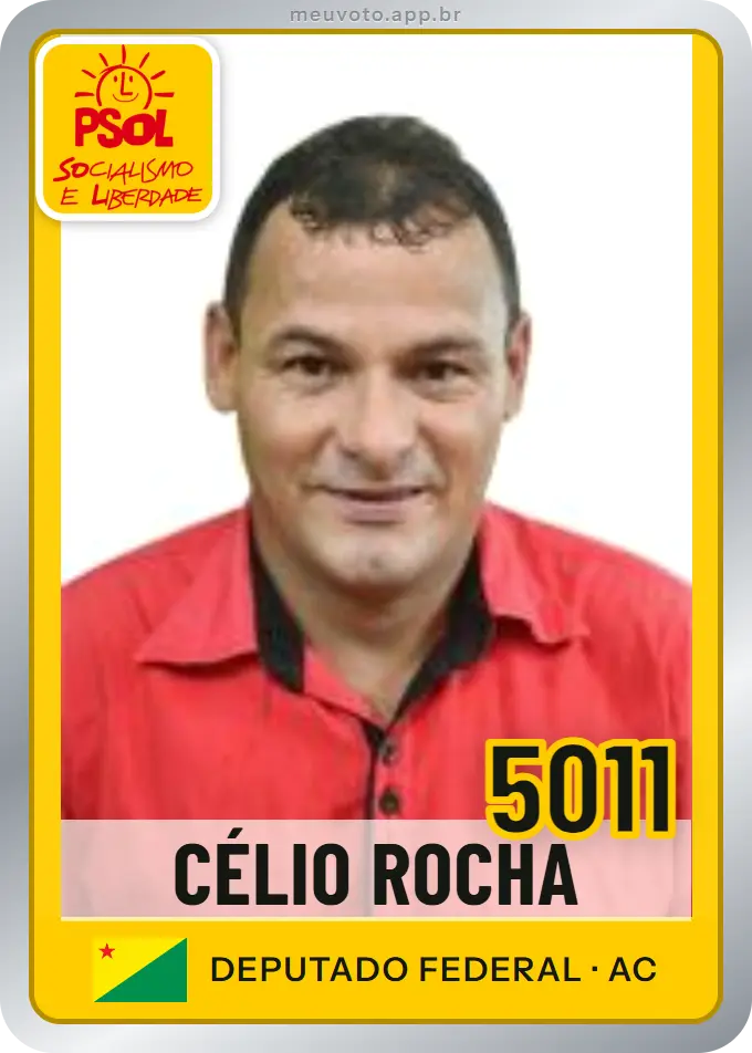 Carta de Célio Rocha, número 5011, PSOL
