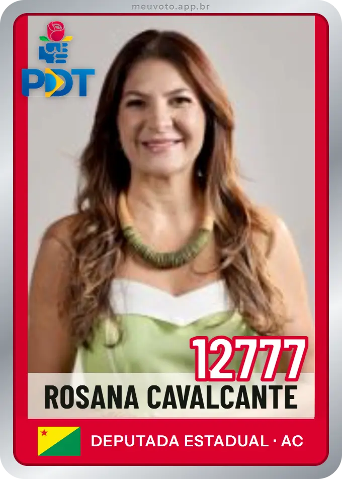 Carta de Rosana Cavalcante, número 12777, PDT