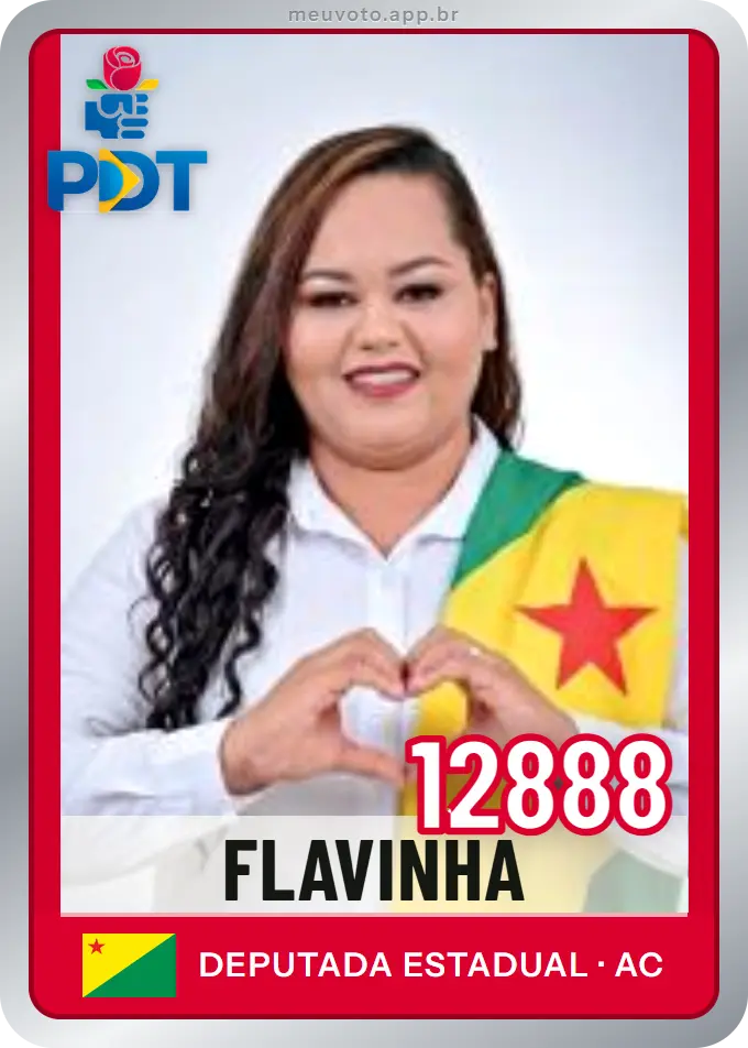 Carta de Flavinha, número 12888, PDT